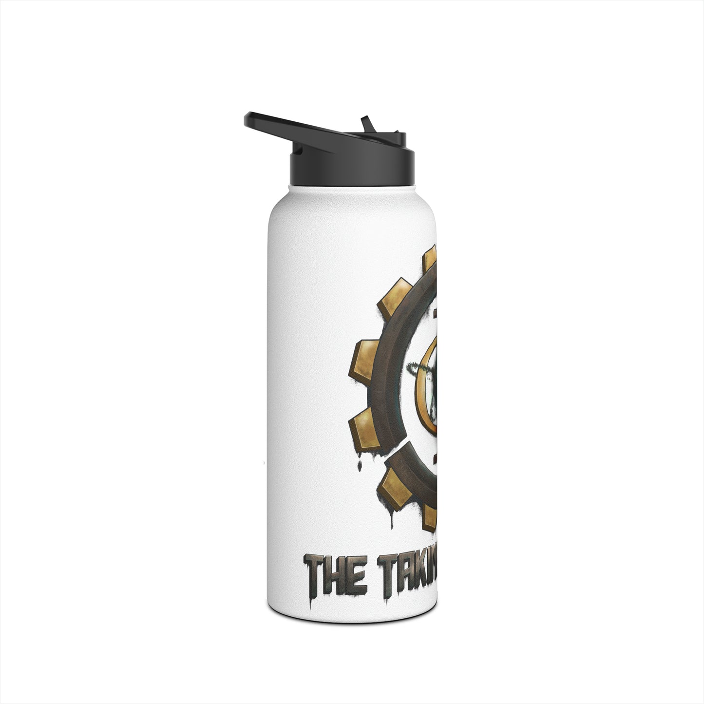 Taking of Phyrix logo water bottle