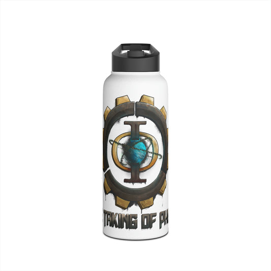 Taking of Phyrix logo water bottle